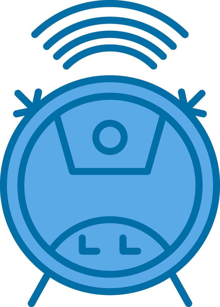 Wi-fi preenchidas azul ícone vetor