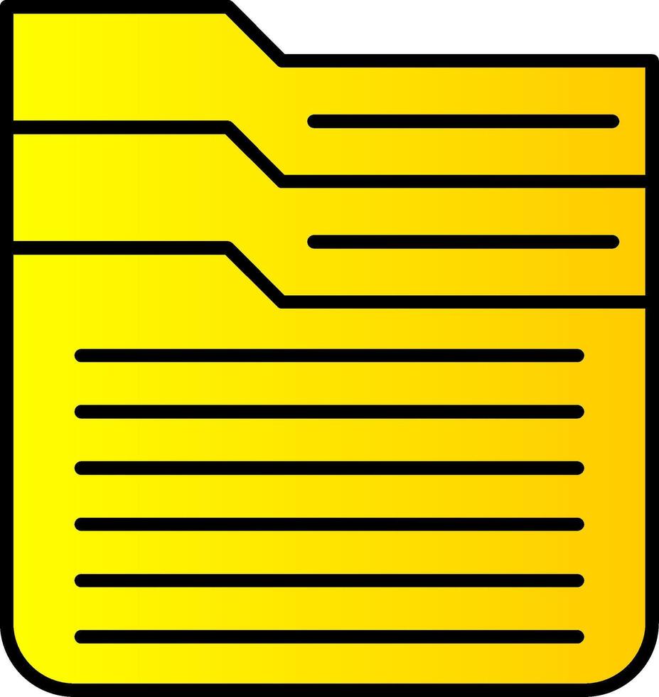 arquivo linha preenchidas gradiente ícone vetor