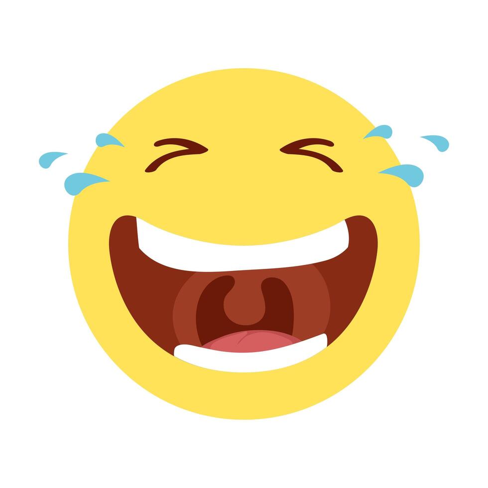 ícone de rosto louco de emoji vetor