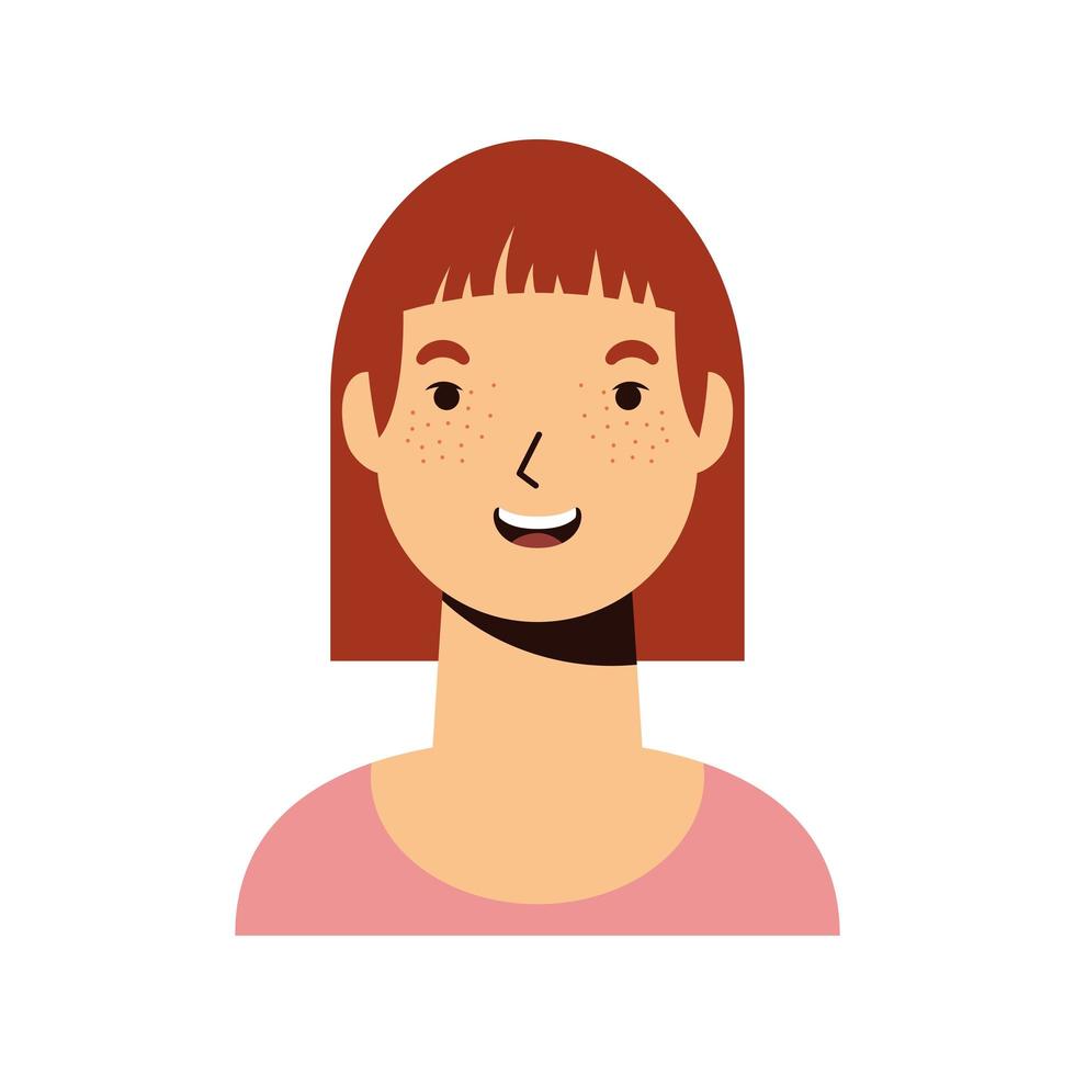 personagem de avatar feminino jovem vetor