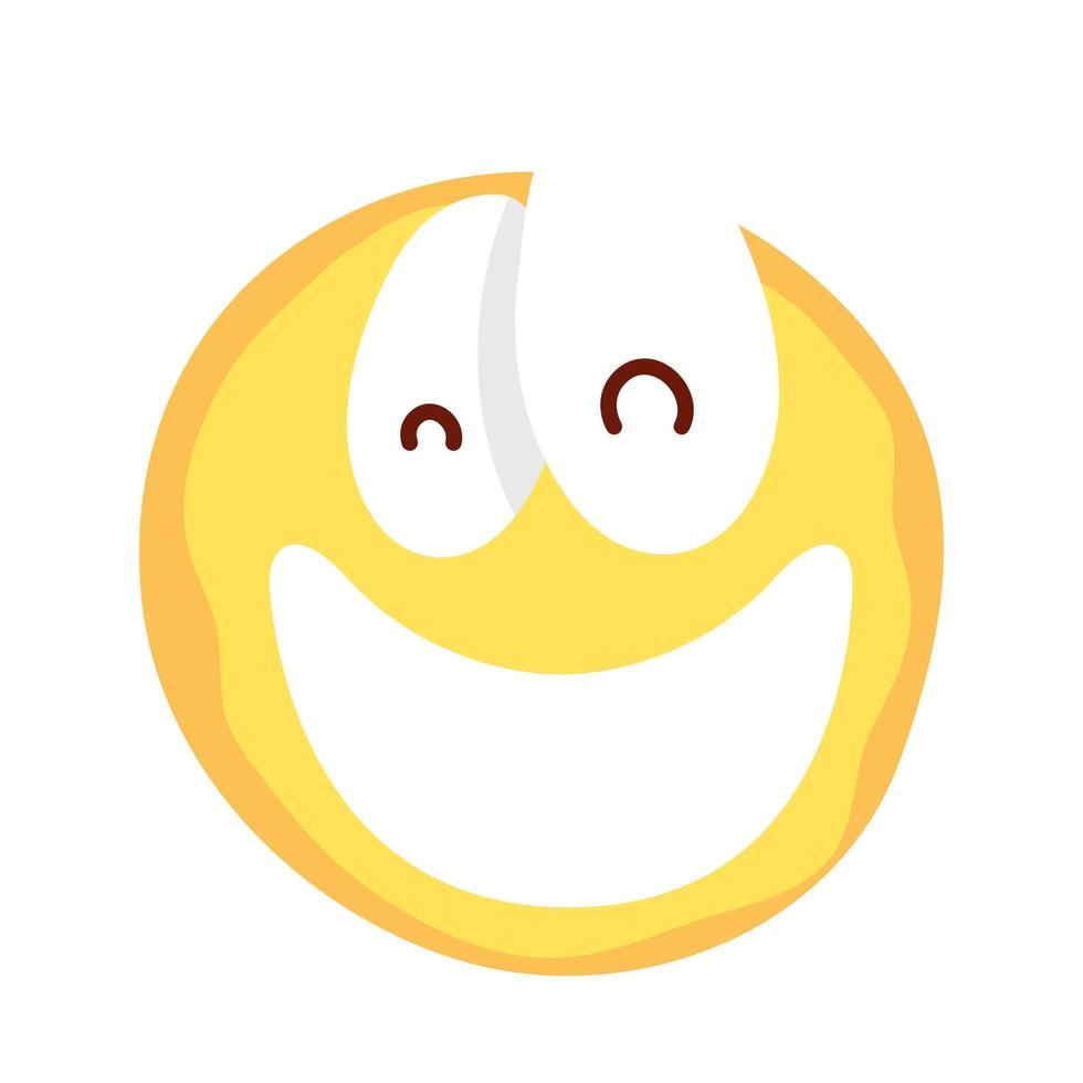ícone de rosto louco de emoji vetor