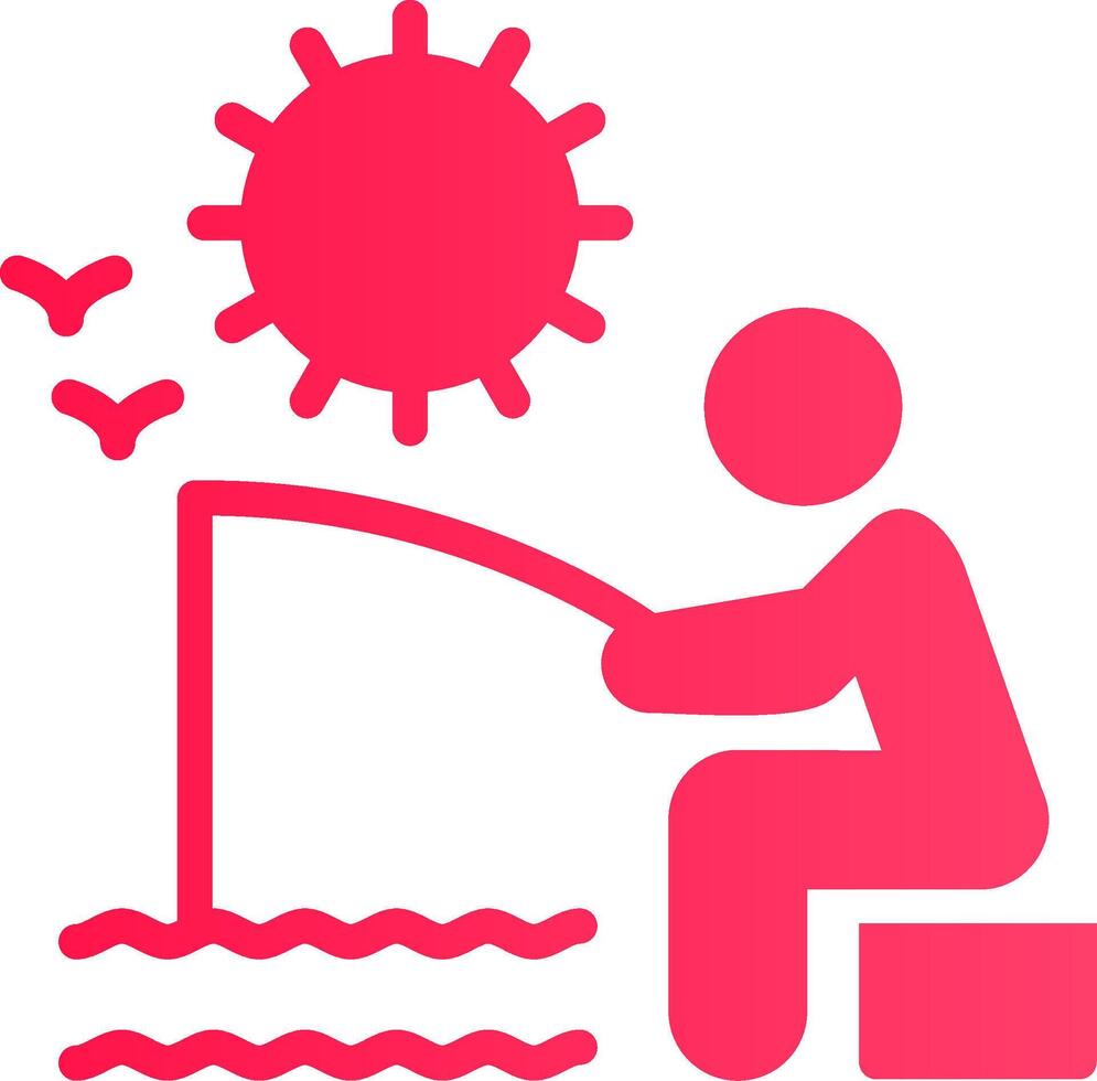 verão pescaria criativo ícone Projeto vetor
