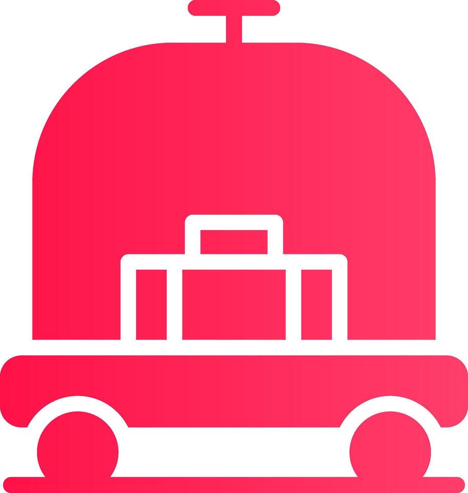 design de ícone criativo de carrinho de hotel vetor
