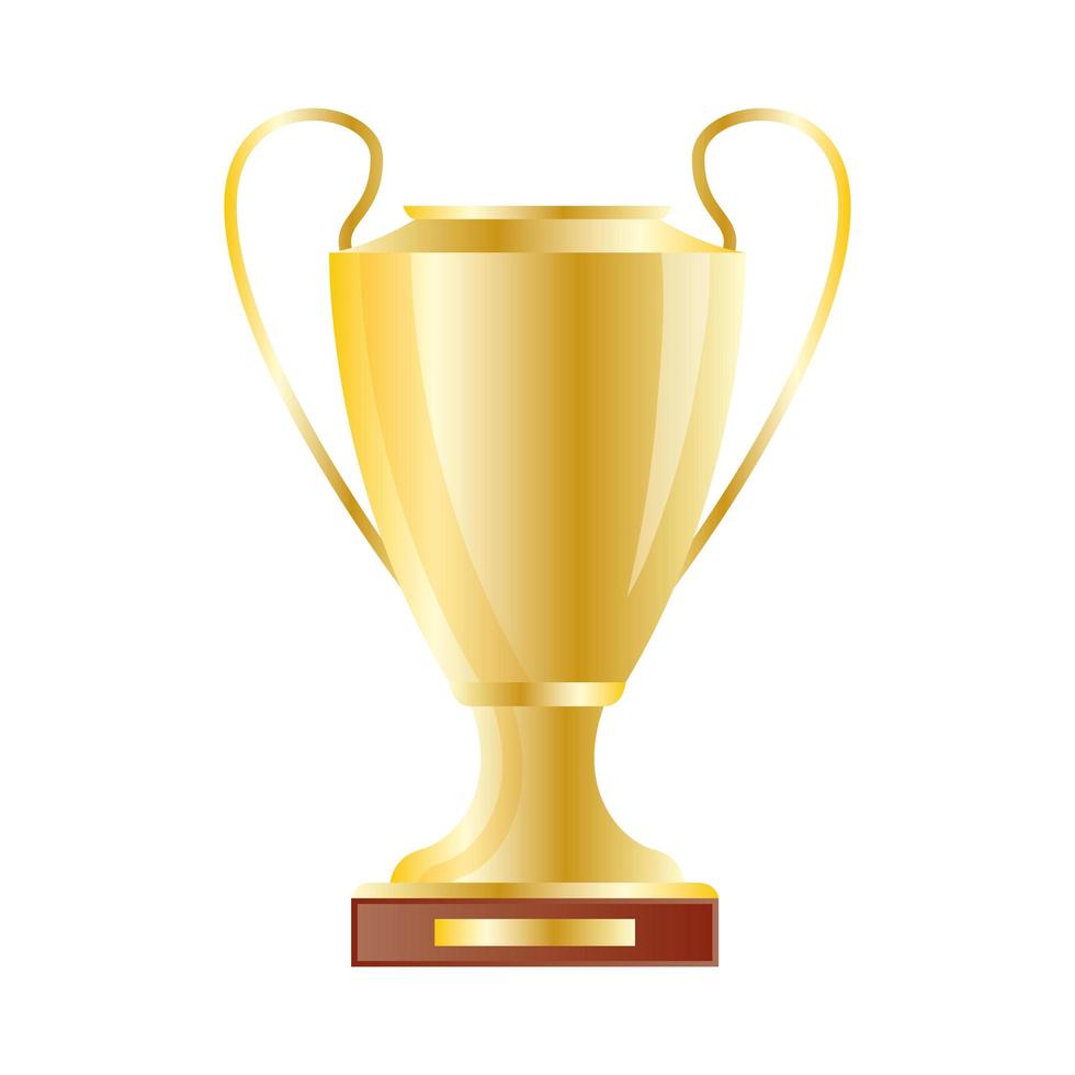 ícone isolado prêmio da taça troféu vetor
