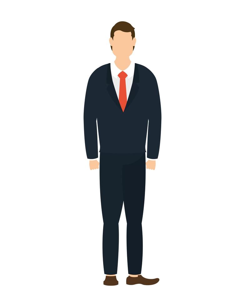 personagem de avatar elegante empresário trabalhador vetor