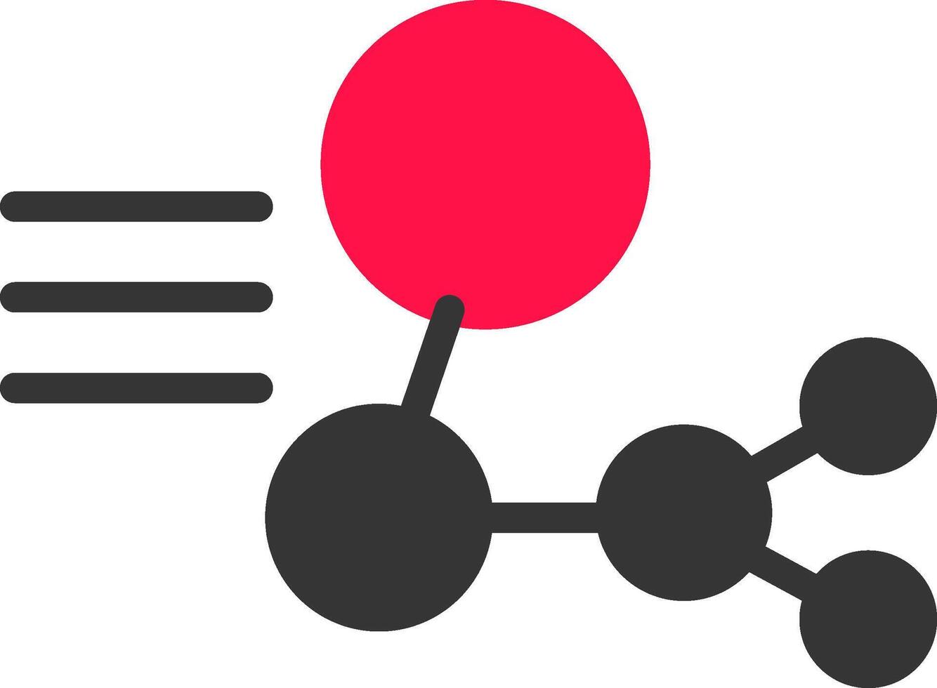 design de ícone criativo de estrutura molecular vetor