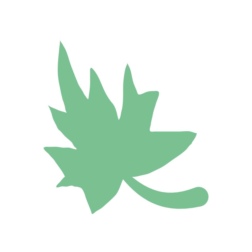 ícone de ecologia de planta de folha de outono vetor