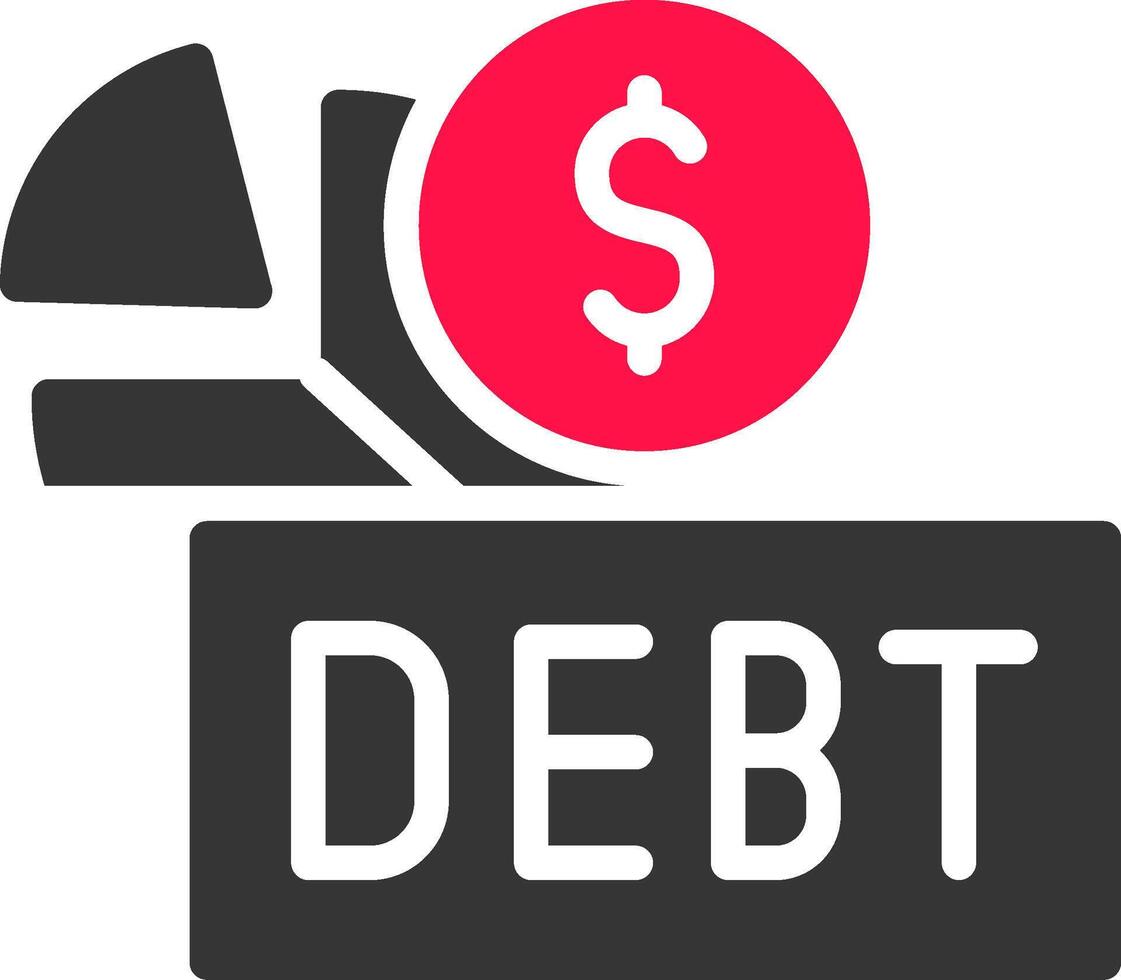 design de ícone criativo de dívida vetor