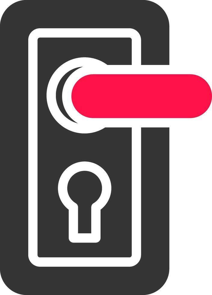 design de ícone criativo de fechadura de porta vetor