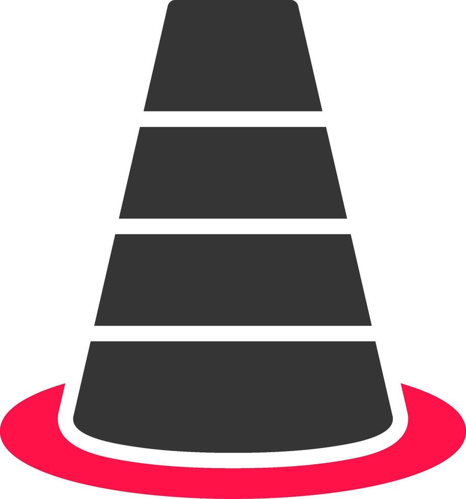 design de ícone criativo de cone de trânsito vetor