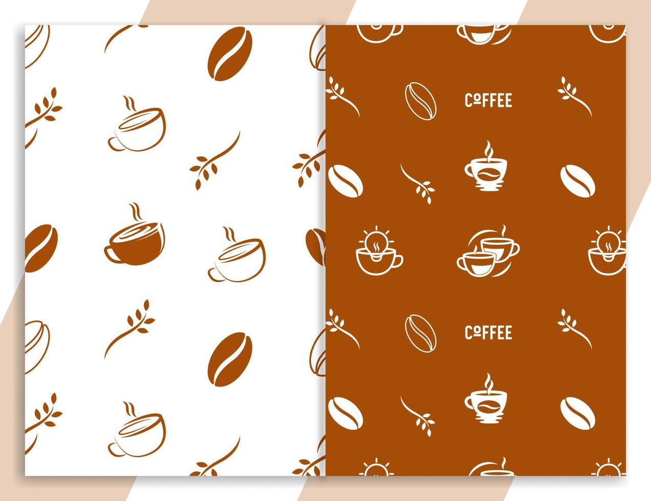 modelo de padrão sem emenda de ilustração plana de café vetor