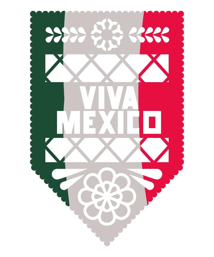 guirlanda de viva mexico vetor