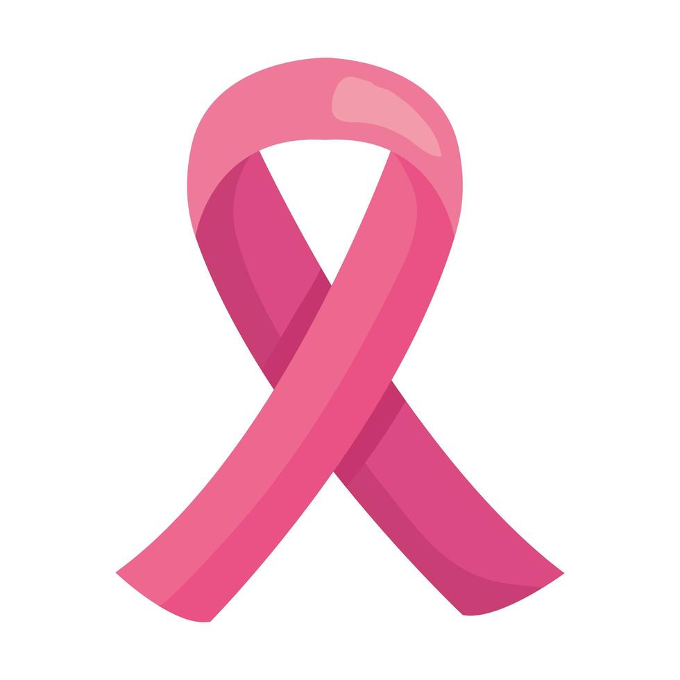 fita rosa câncer de mama vetor