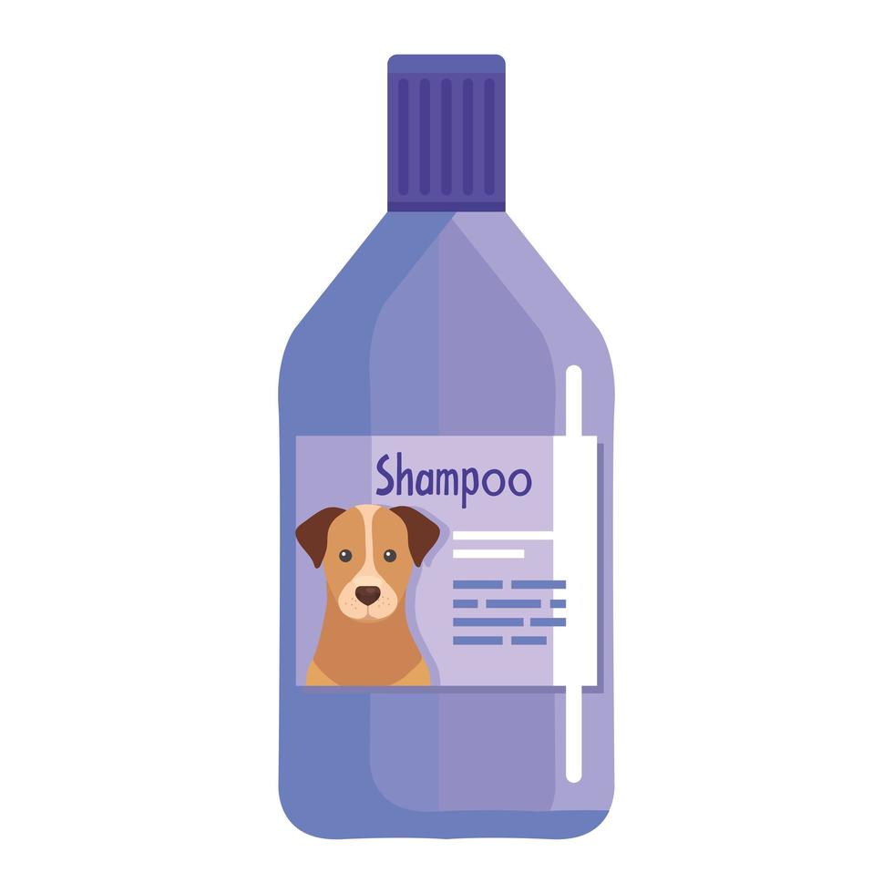 frasco de shampoo para cães vetor