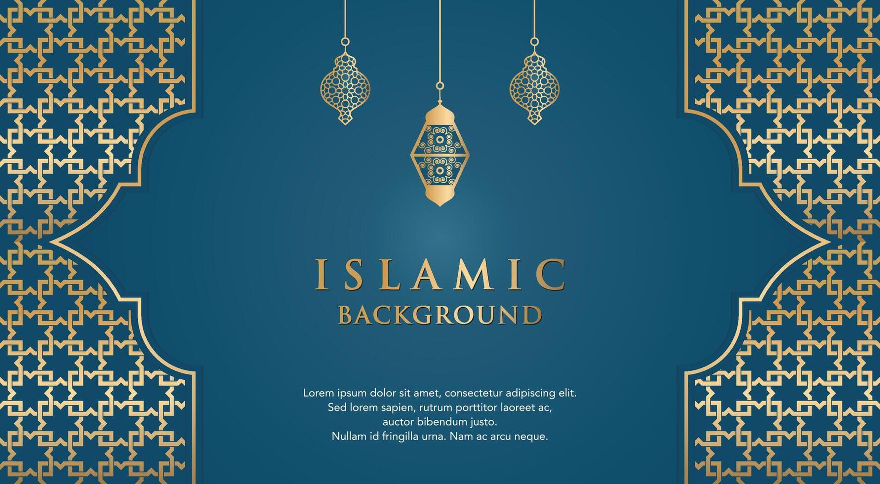 islâmico Ramadã kareem eid Mubarak árabe luxo ornamental fundo com islâmico padronizar e decorativo enfeite quadro, Armação vetor