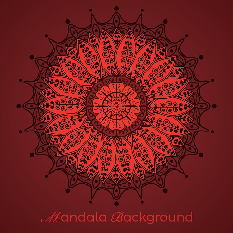 luxo mandala padronizar fundo, circular padronizar vetor Projeto