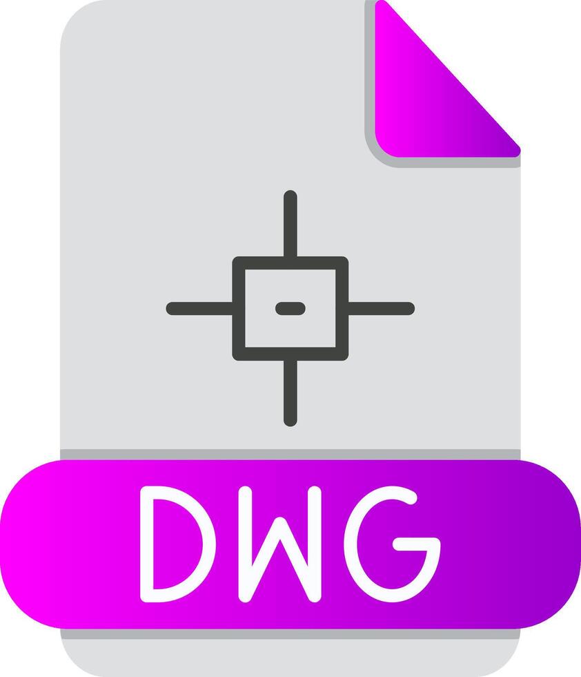 dwg plano gradiente ícone vetor