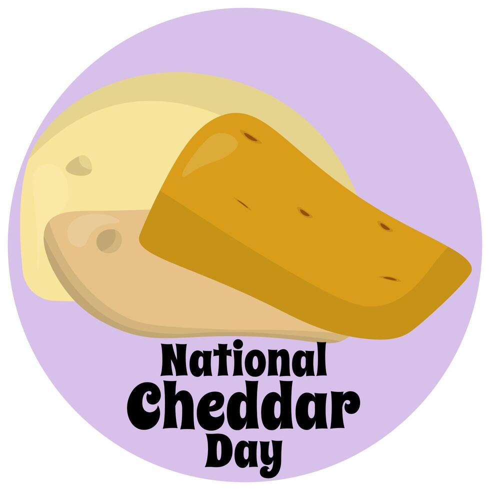 nacional queijo cheddar dia, simples quadrado Comida poster ou bandeira Projeto vetor