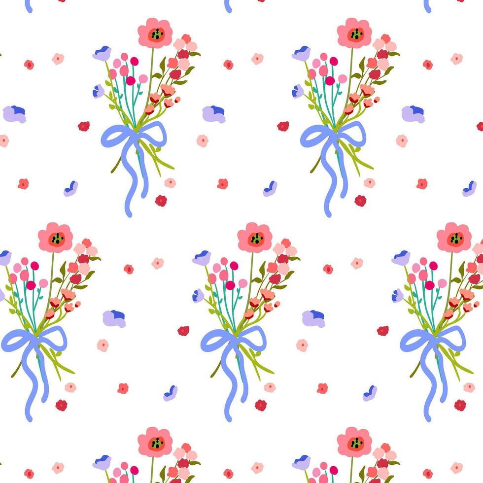 delicado floral fundo dentro retro estilo. uma brilhante pano de fundo para papel de parede e tecido para adultos e crianças. adequado para fundo impressões e convites, cartões. vetor ilustração