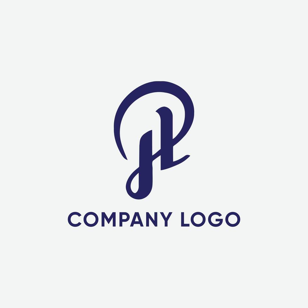 ph, hp companhia logotipo, monograma, inicial logotipo, corporativo branding vetor