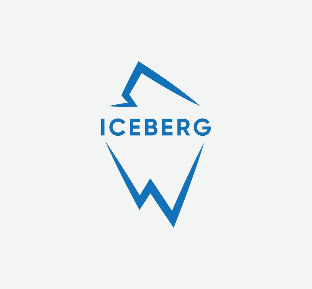 geleira montanha iceberg. antártico montanhas vetor logotipo Projeto