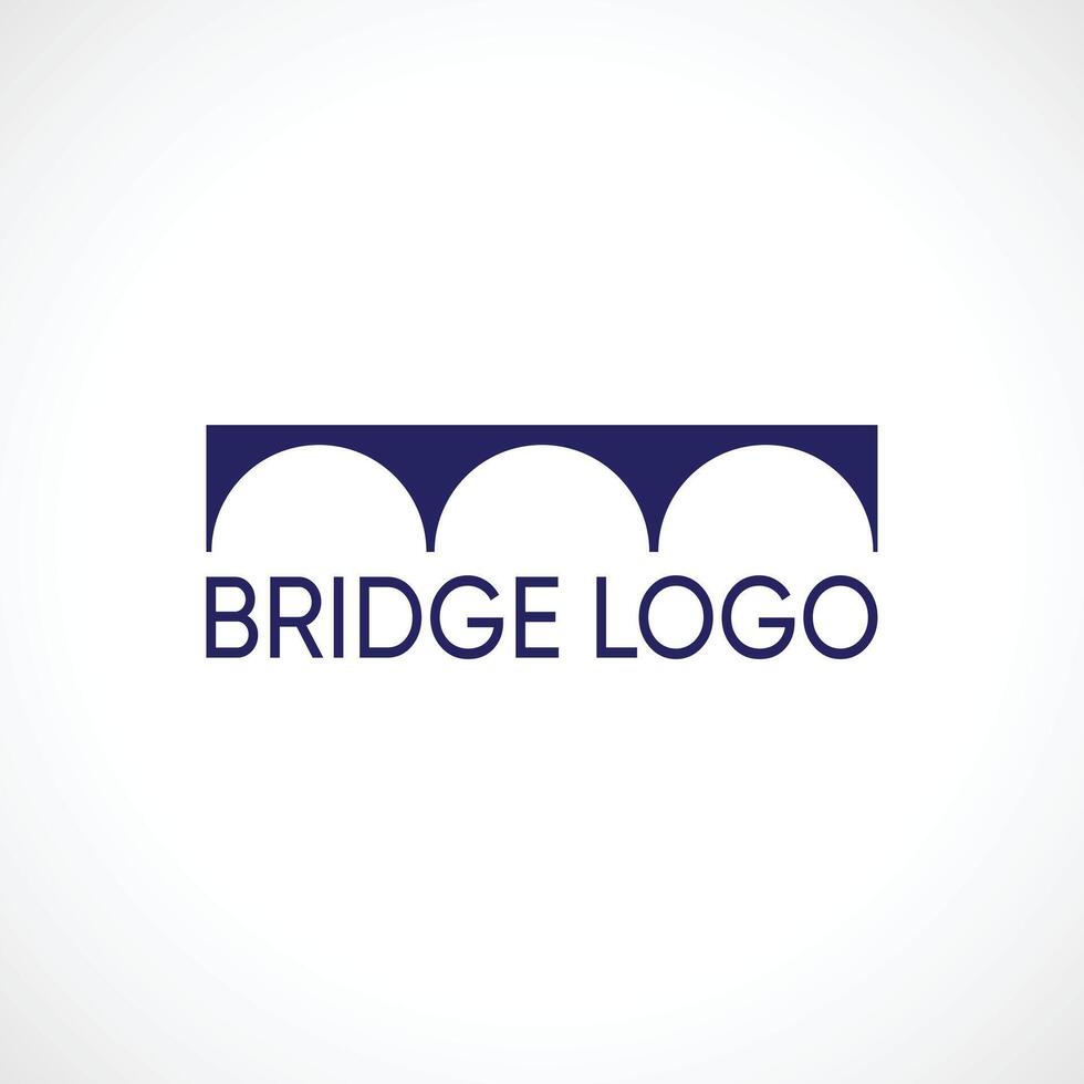 modelo de design de logotipo de ponte abstrata criativa vetor