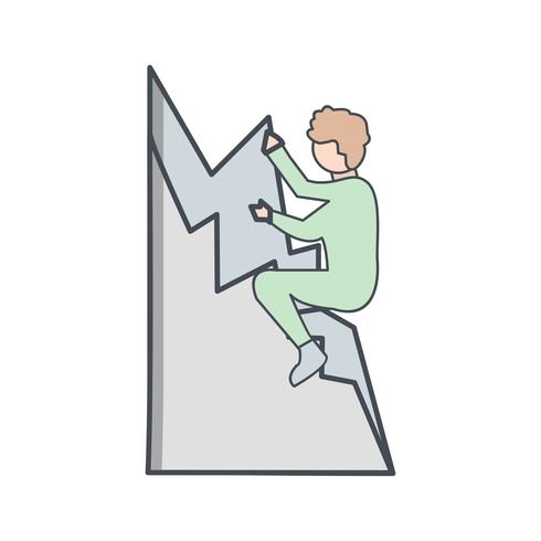 Ilustração em vetor ícone escalada