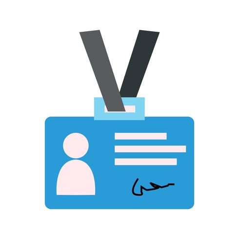 Ícone de cartão de identidade de vetor