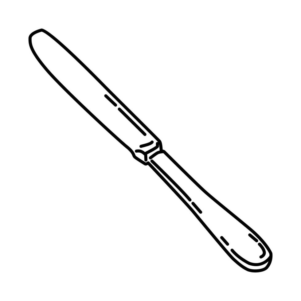 ícone de faca de manteiga. doodle desenhado à mão ou estilo de ícone de contorno vetor