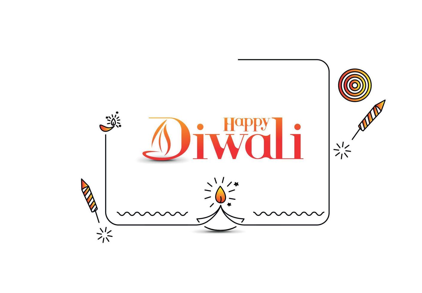 feliz diwali venda banner cartaz, ilustração vetorial. vetor