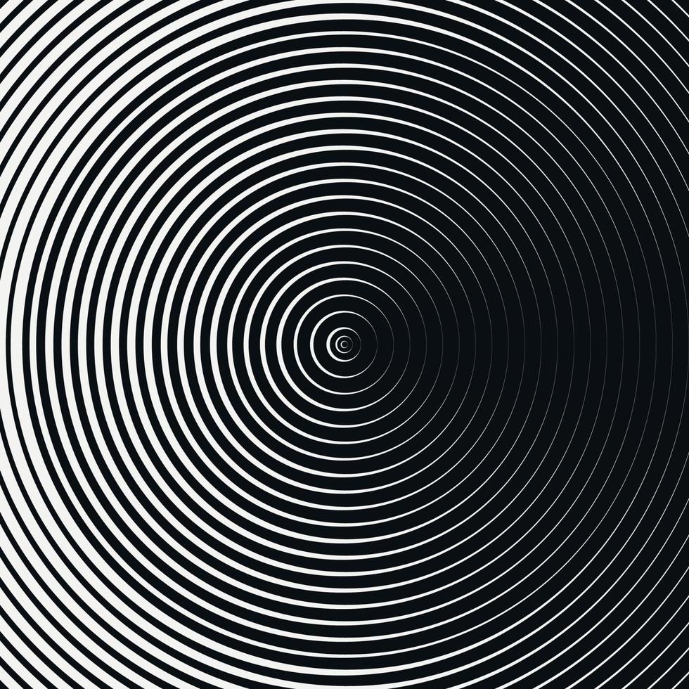 arte abstracta espiral preto e branco com fundo elegante vetor