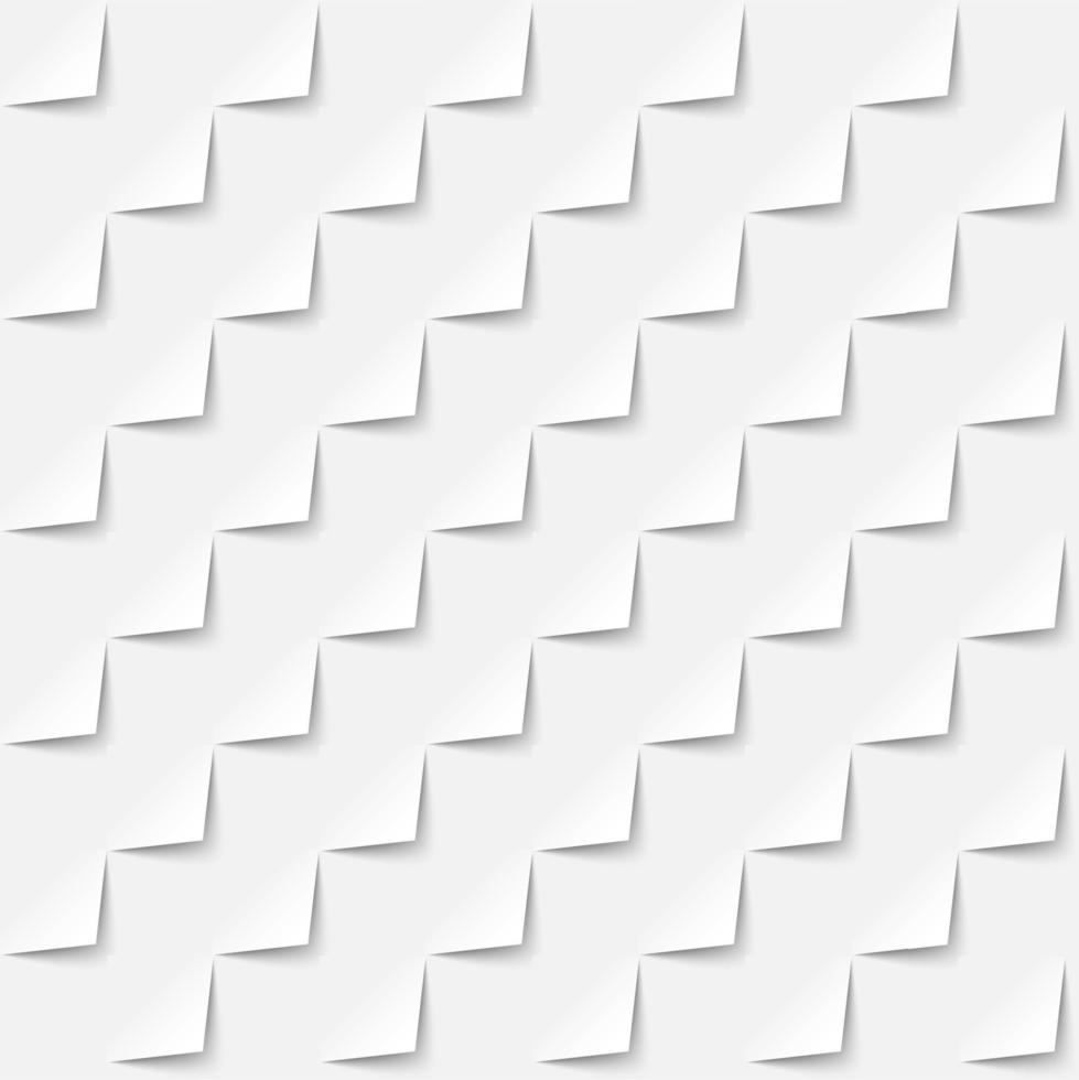 fundo abstrato branco estilo de papel 3D, padrão sem emenda vetor