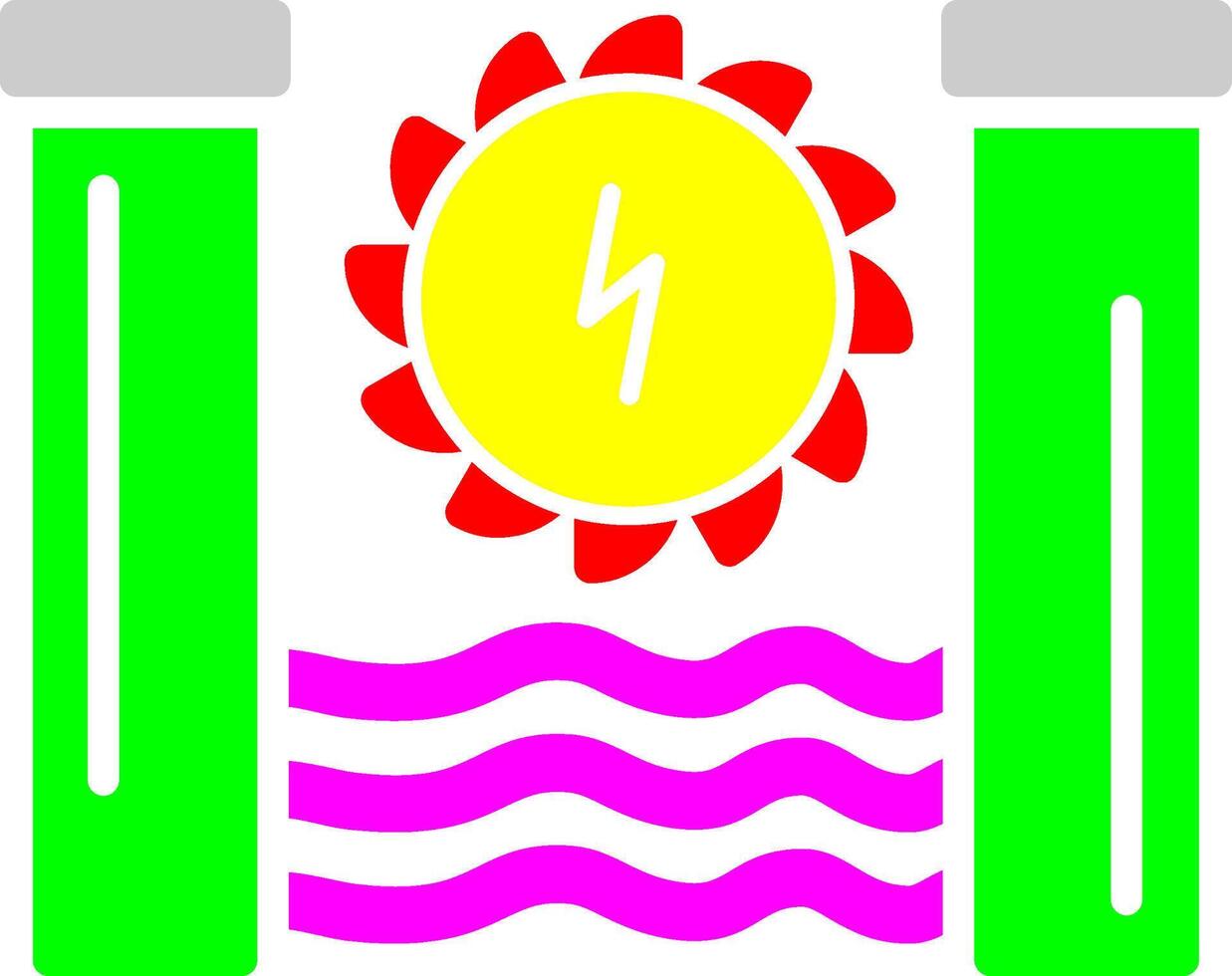 ícone de vetor de energia hidrelétrica