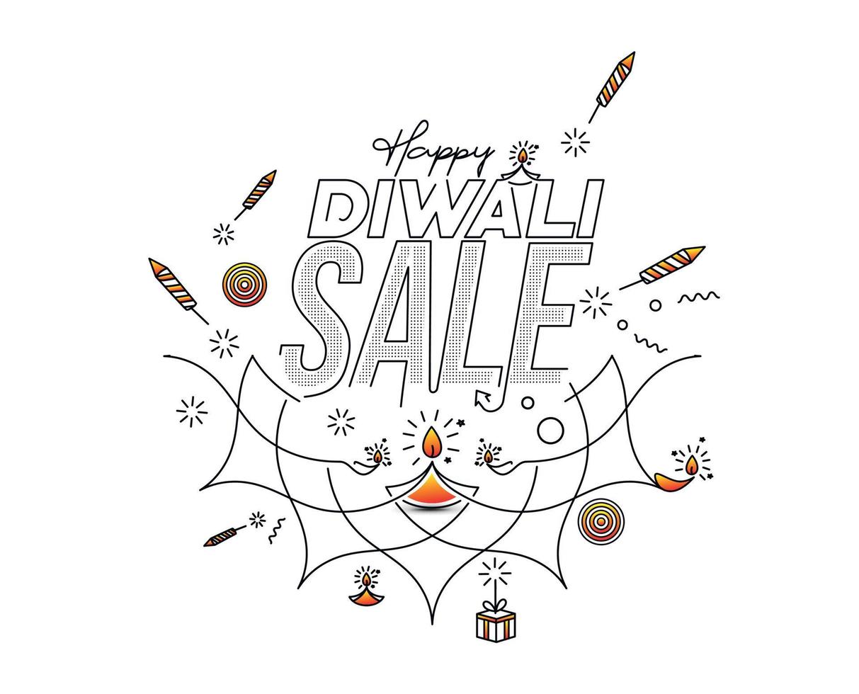 fundo de diwali feliz, ilustração vetorial. vetor