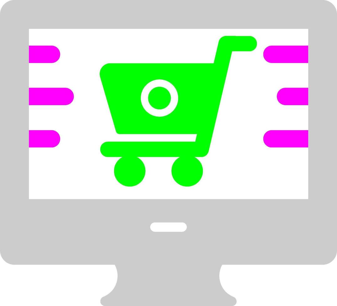 ícone de vetor de compras online