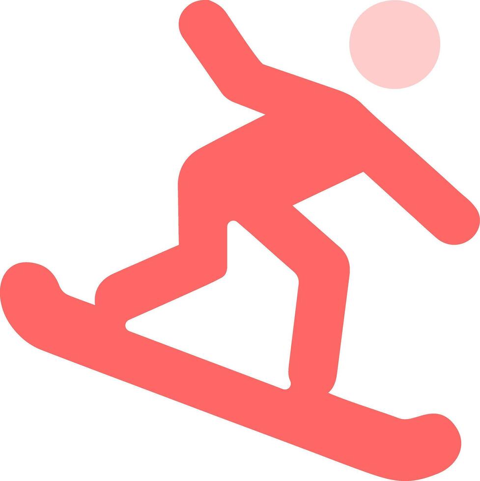 ícone de vetor de snowboard