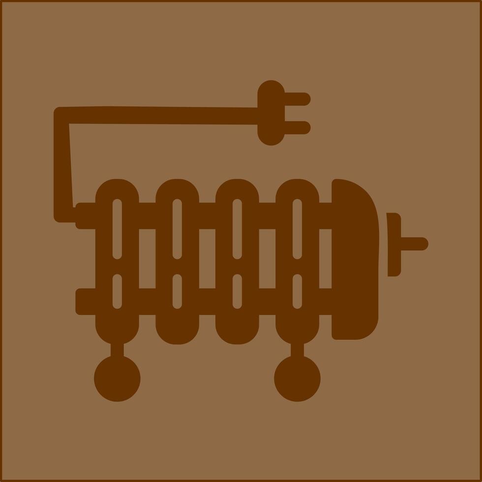 ícone de vetor de aquecedor de óleo