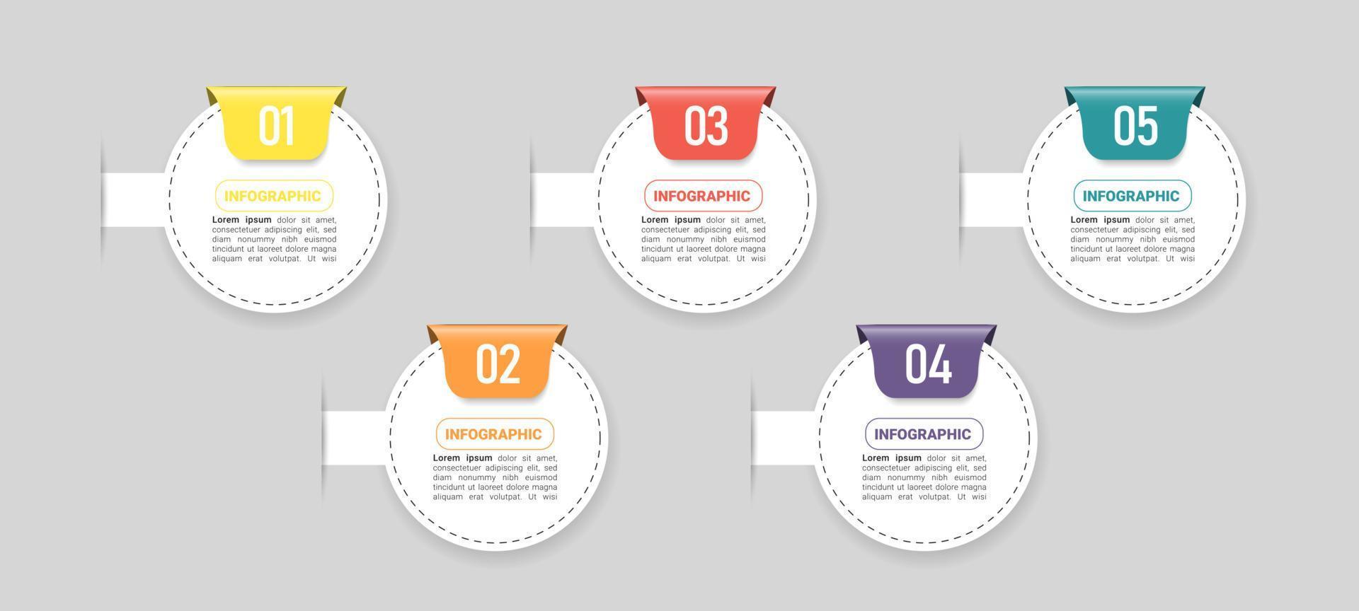 infográfico de negócios abstrato colorido vetor