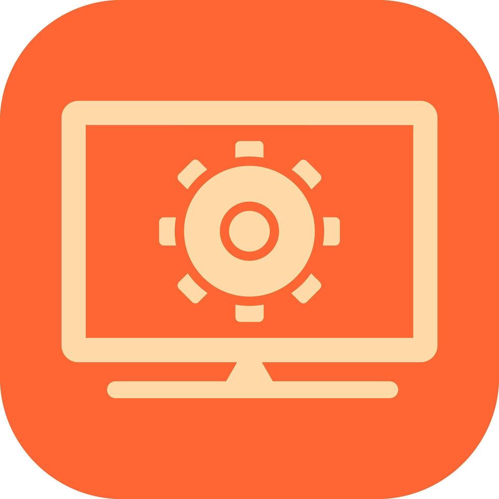 ícone de vetor de configurações do computador