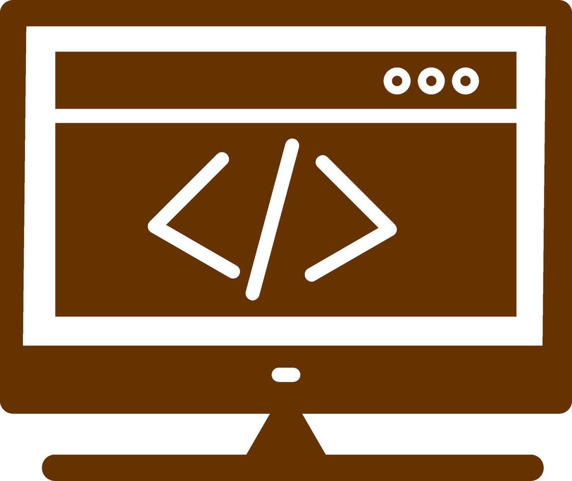 ícone de vetor de codificação html