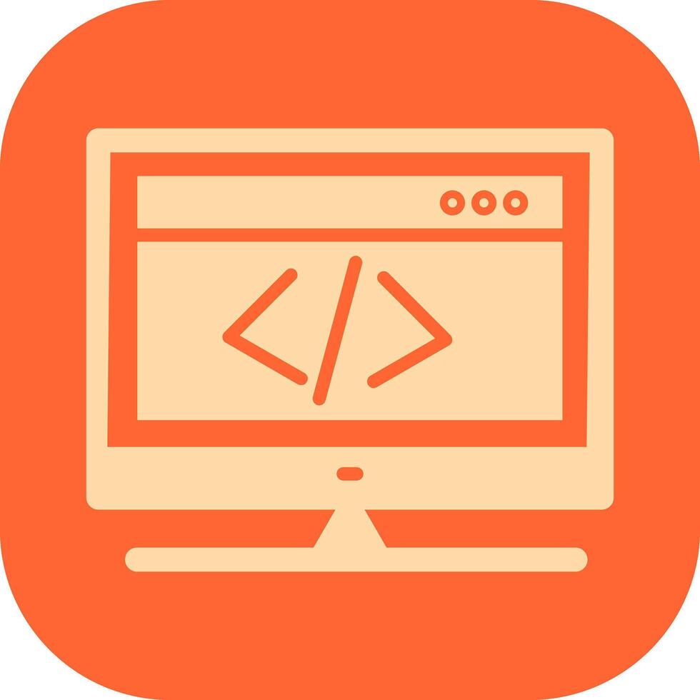 ícone de vetor de codificação html