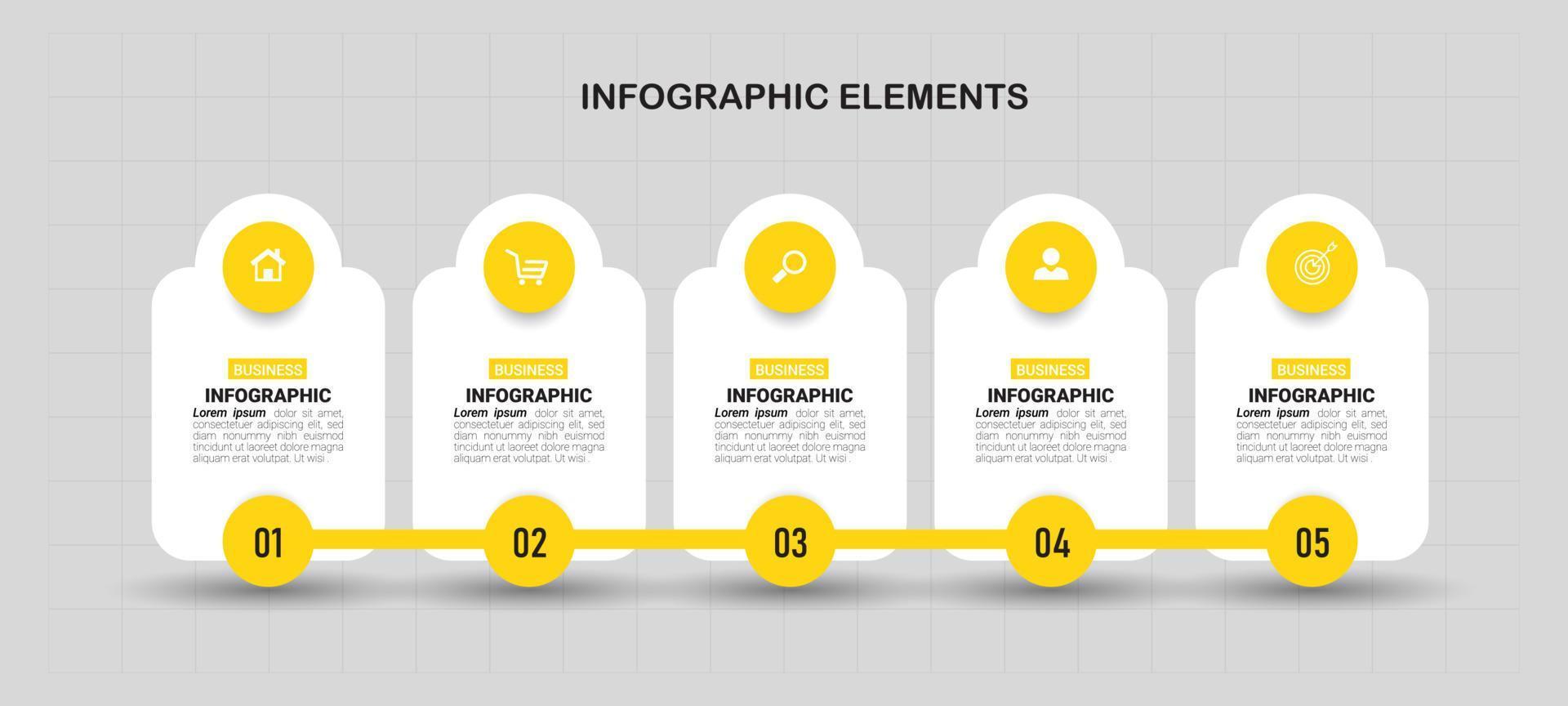 infográfico de negócios colorido passo vetor