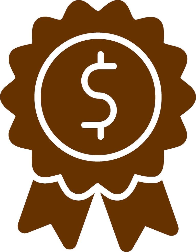 ícone de vetor de distintivo de dólar