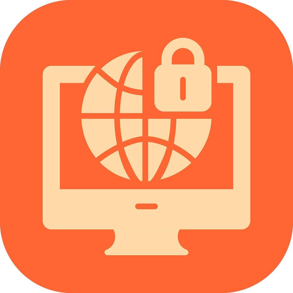 ícone de vetor de segurança na internet