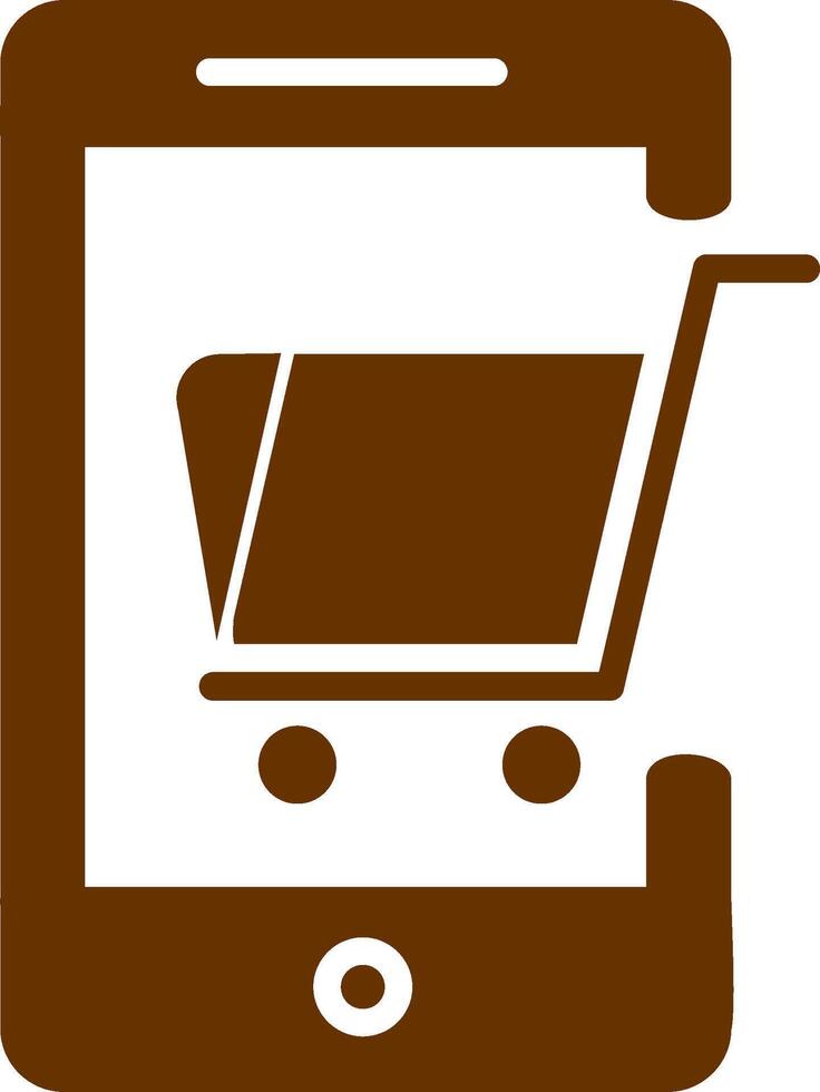 ícone de vetor de compras móveis