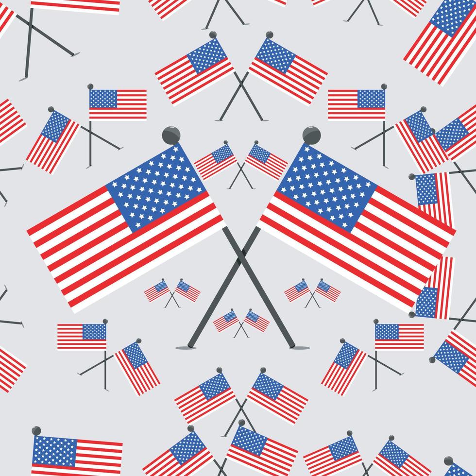 ilustração vetorial de padrão de bandeiras dos estados unidos vetor