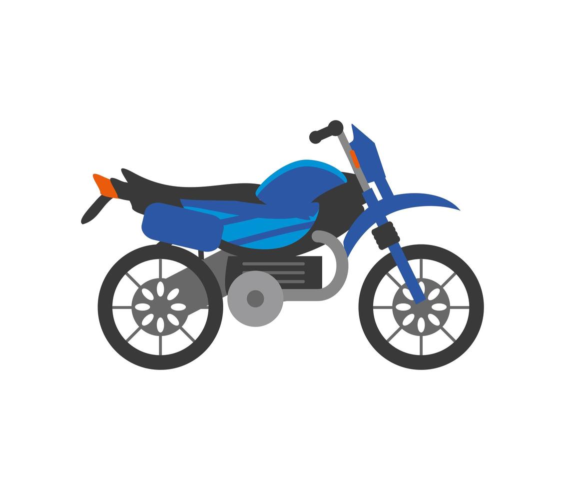 transporte de moto azul vetor