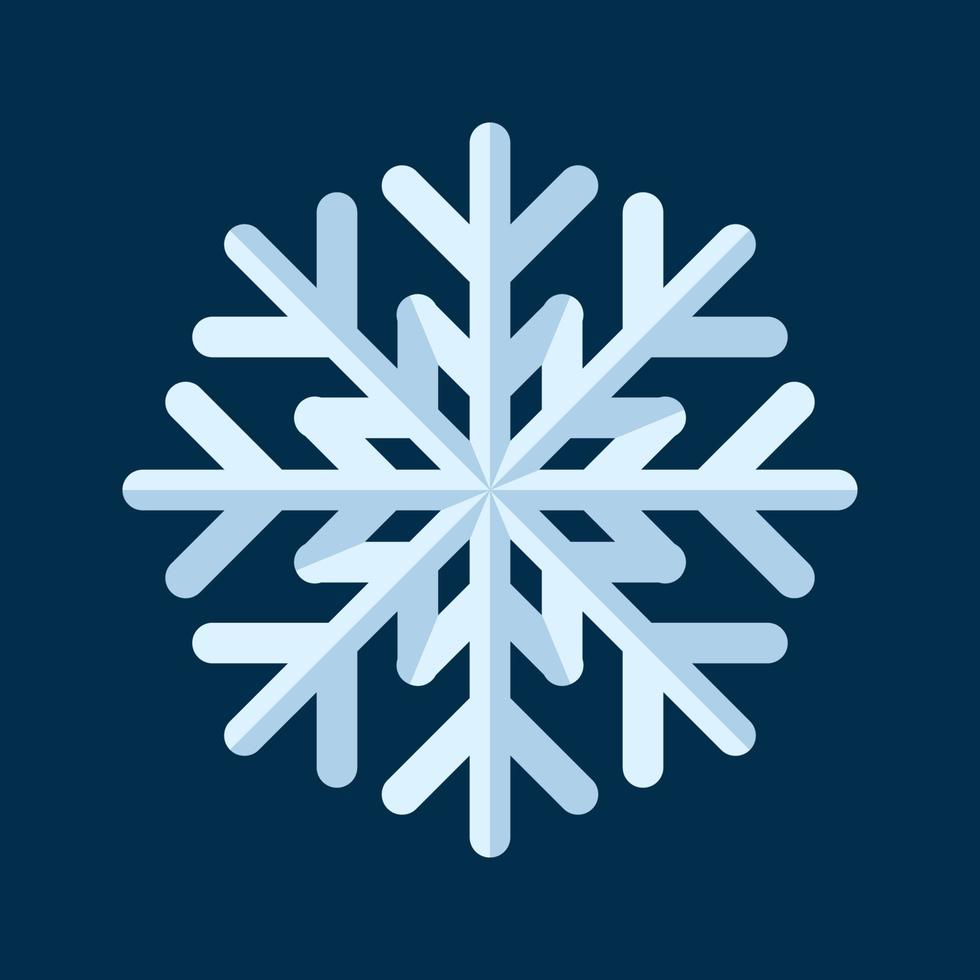 ícone de floco de neve. símbolo tradicional de Natal e inverno para logotipo, impressão, adesivo, emblema, design e decoração de cartão de saudação e convite vetor