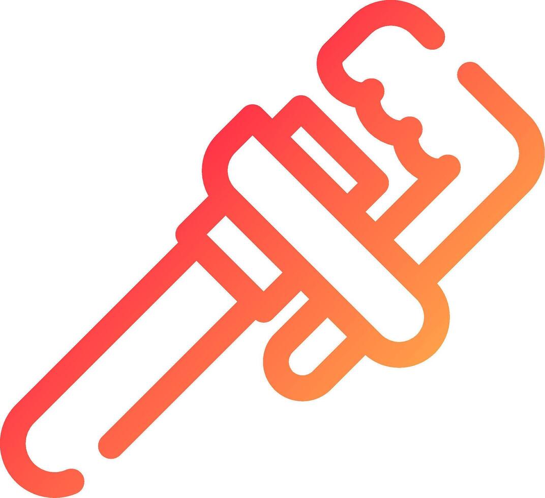 design de ícone criativo de chave de tubo vetor