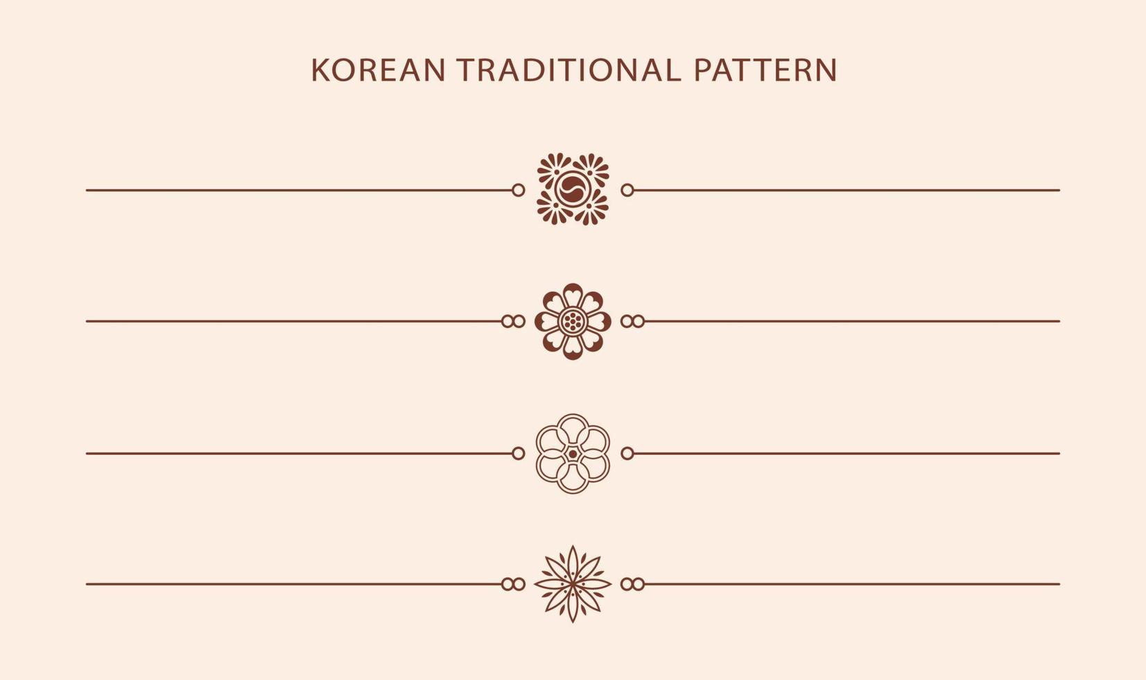 padrão de linha tradicional coreano. estilo asiático. cultura chinesa. ilustração gráfica abstrata. coréia, símbolo da China vetor